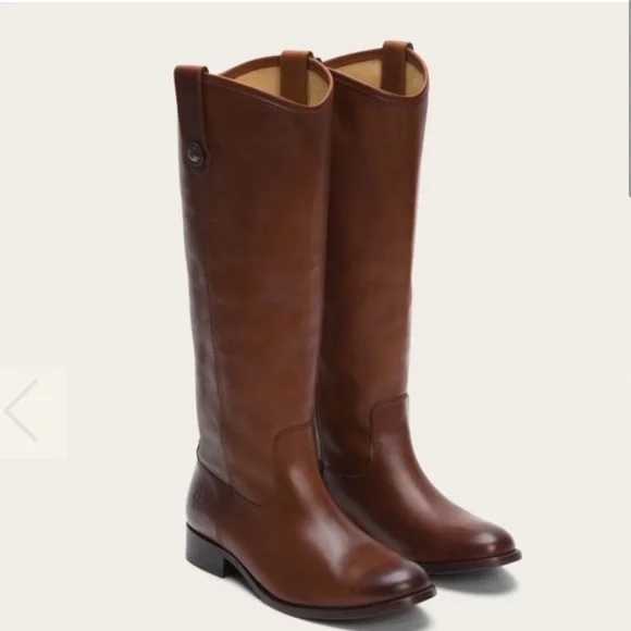 FRYE “Mellissa” Whiskey Leather Boots 5 - Picture 3 of 11